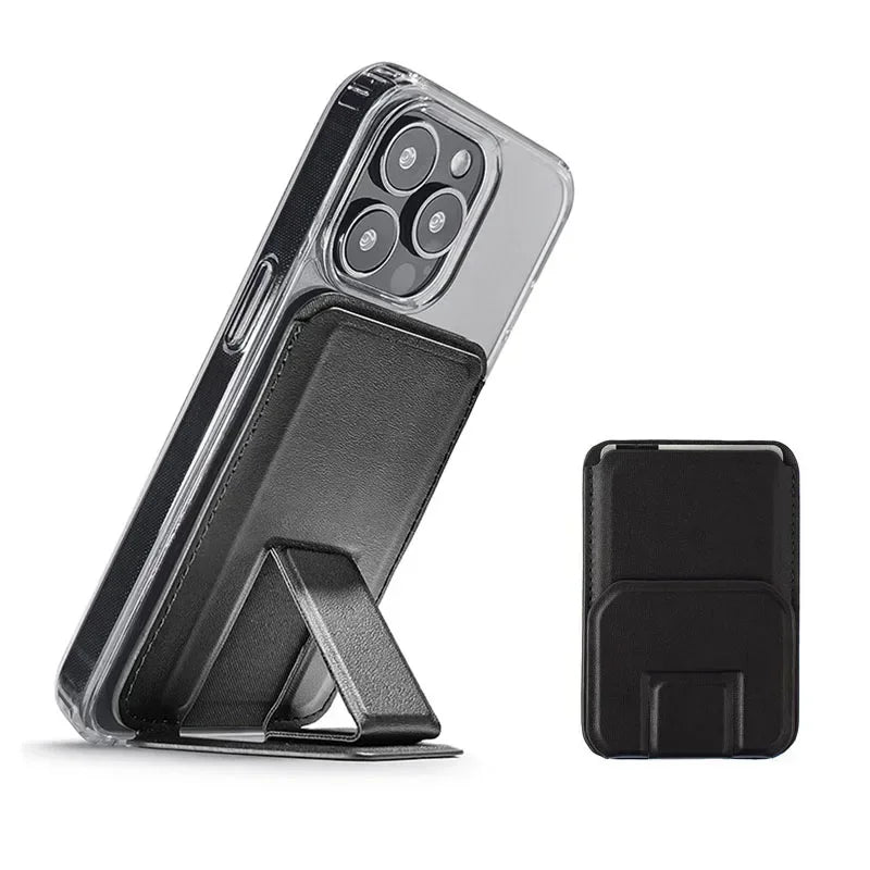 Strong Magnetic Leather Wallet for MagSafe – Premium iPhone Accessory with Card Holder Stand!