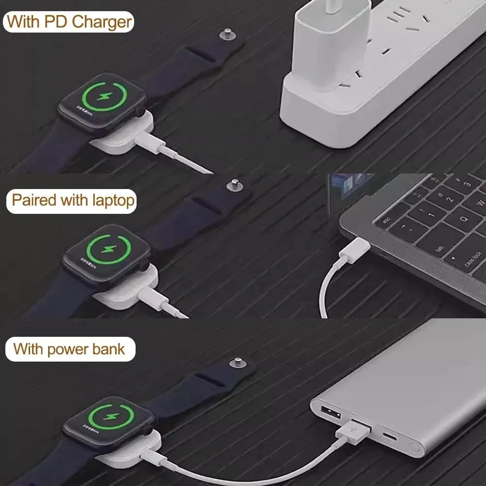 Charge in Style: Magnetic Wireless Charger for Apple Watch – Fast, Portable, Reliable!