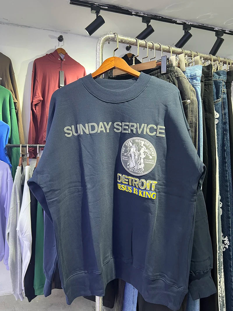 ❄️🔥 "Sunday Limit" Foam Print Kanye West-Inspired Sweatshirt