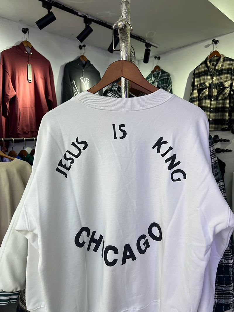 ❄️🔥 "Sunday Limit" Foam Print Kanye West-Inspired Sweatshirt