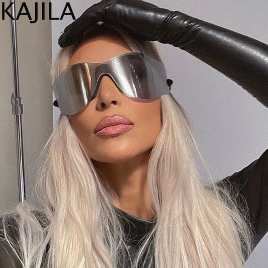 🕶️ Step Into the Future of Cool – Oversized Punk Rimless Y2K Sunglasses (2025 Edition)