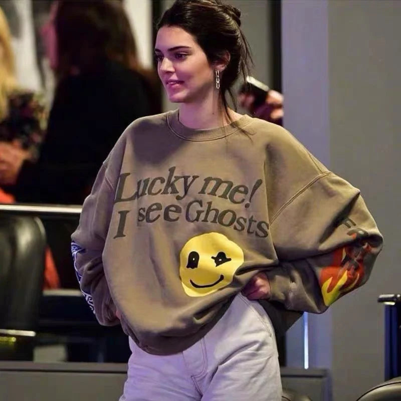 ❄️🔥 "Sunday Limit" Foam Print Kanye West-Inspired Sweatshirt