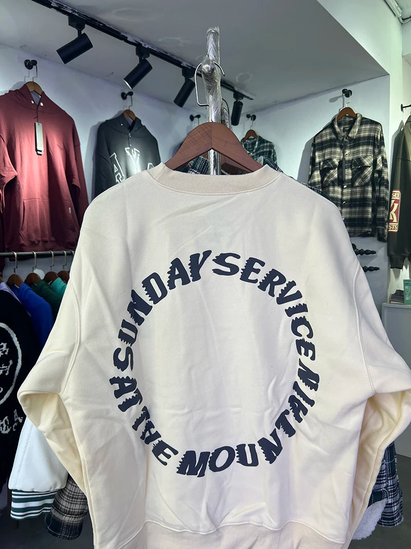 ❄️🔥 "Sunday Limit" Foam Print Kanye West-Inspired Sweatshirt