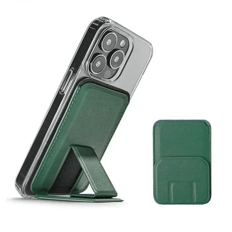 Strong Magnetic Leather Wallet for MagSafe – Premium iPhone Accessory with Card Holder Stand!