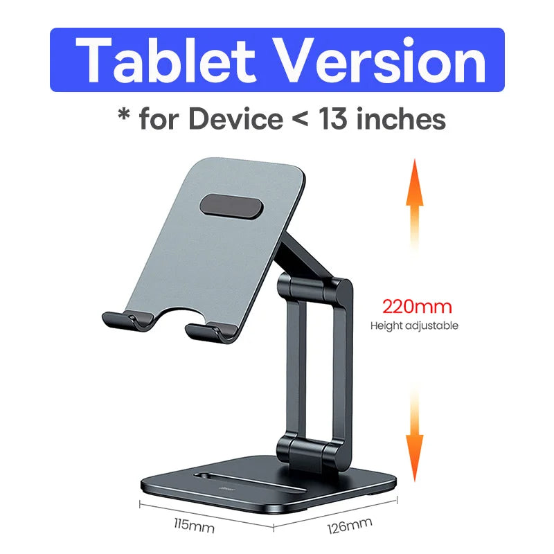📱 Elevate Your View – Baseus Aluminum Foldable Phone & Tablet Stand