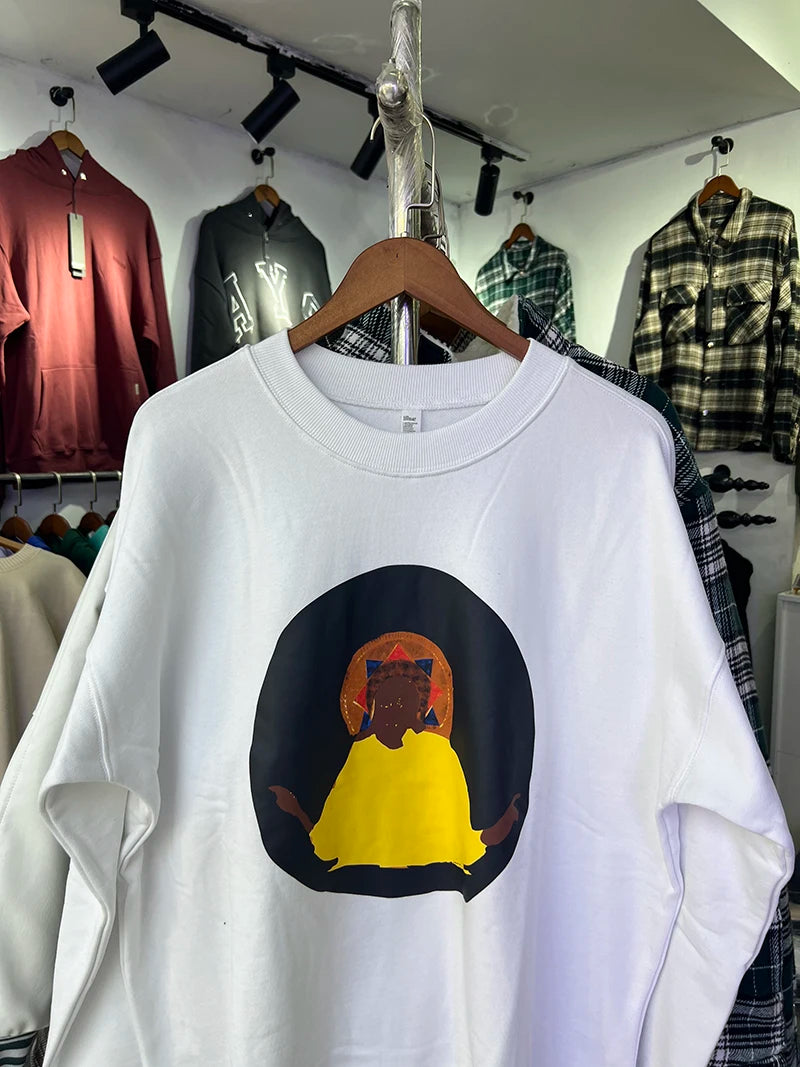 ❄️🔥 "Sunday Limit" Foam Print Kanye West-Inspired Sweatshirt