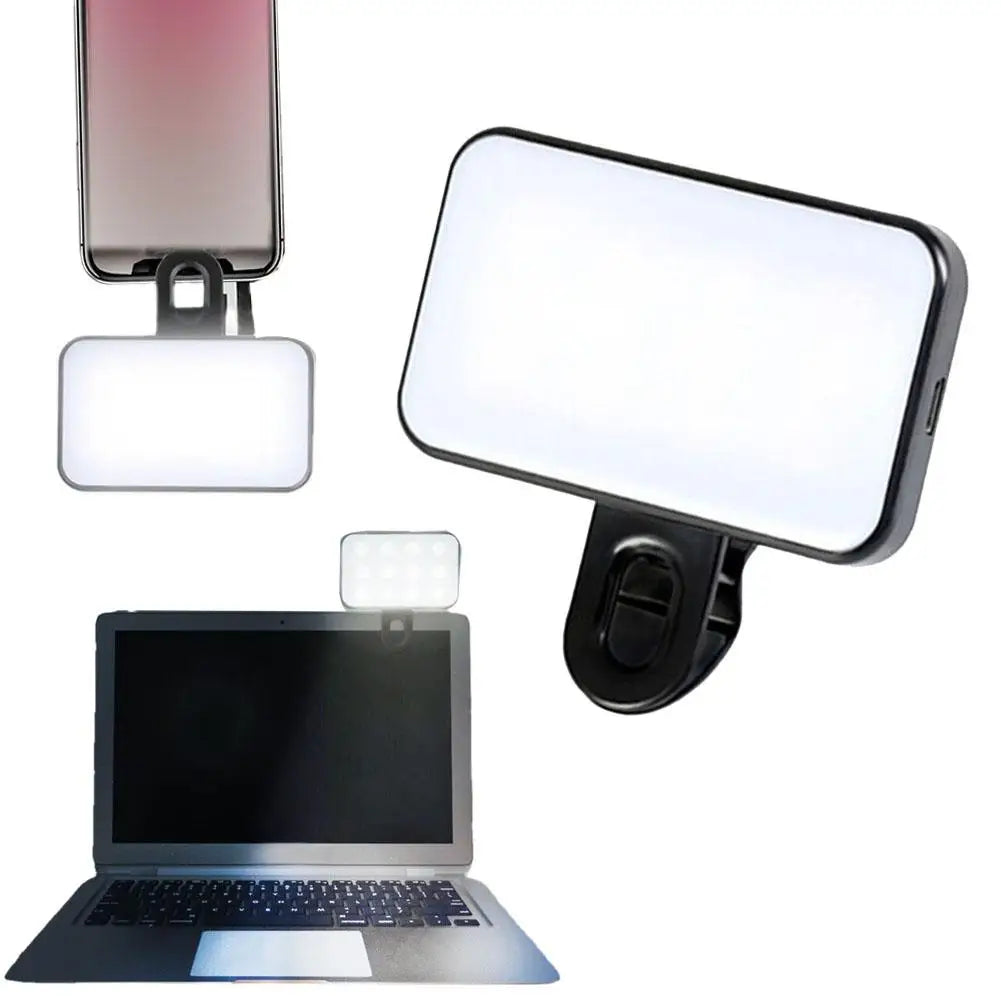 💡✨ "Your Pocket Glow-Up!" – Clip-On LED Selfie Light for Phone, Laptop, iPad & More!