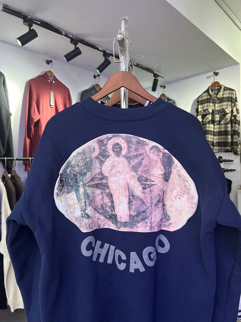 ❄️🔥 "Sunday Limit" Foam Print Kanye West-Inspired Sweatshirt