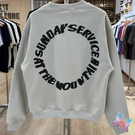 ❄️🔥 "Sunday Limit" Foam Print Kanye West-Inspired Sweatshirt
