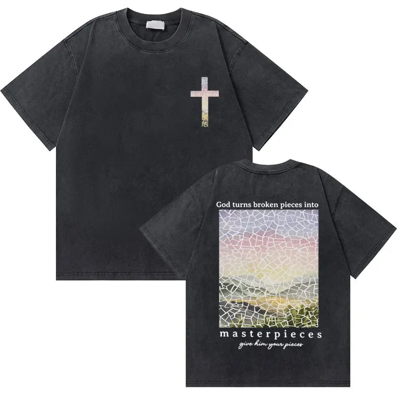 🔥 Washed Vintage “God Loves You” Tee – The Good News You Can Wear!