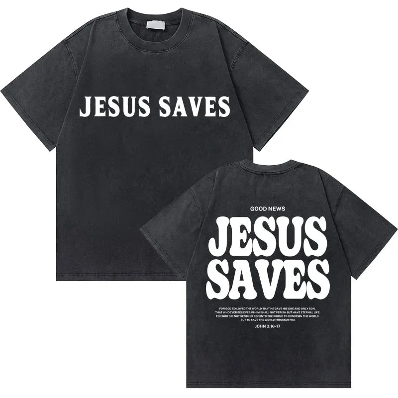 🔥 Washed Vintage “God Loves You” Tee – The Good News You Can Wear!