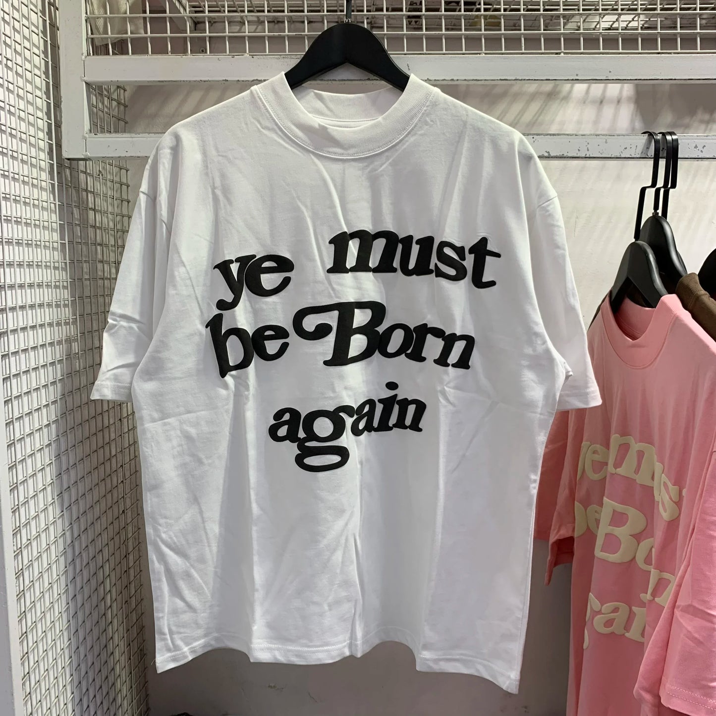 🌱 “Ye Must Be Born Again” Puff Print Tee – CPFM-Inspired Green Edition