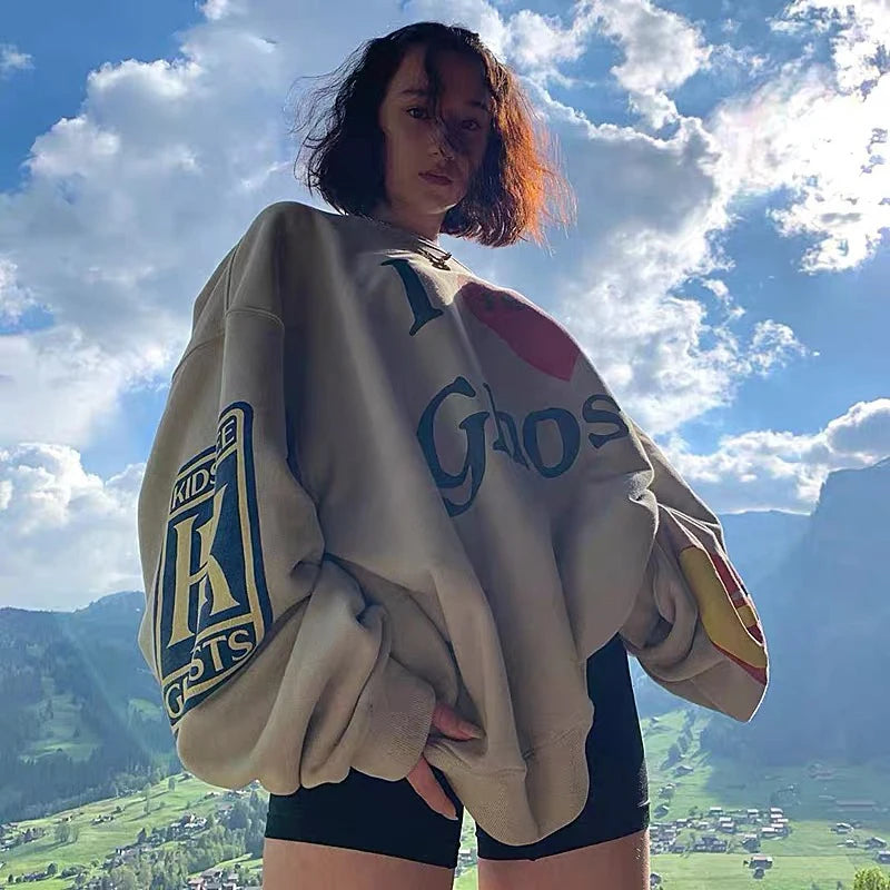 ❄️🔥 "Sunday Limit" Foam Print Kanye West-Inspired Sweatshirt