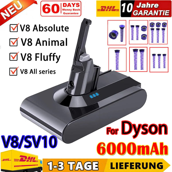 YH5 For Dyson V8 Absolute Handheld Vacuum Cleaner For Dyson V8 Battery V8 SV10 batteri Rechargeable Battery V8 Fluffy V8 Animal