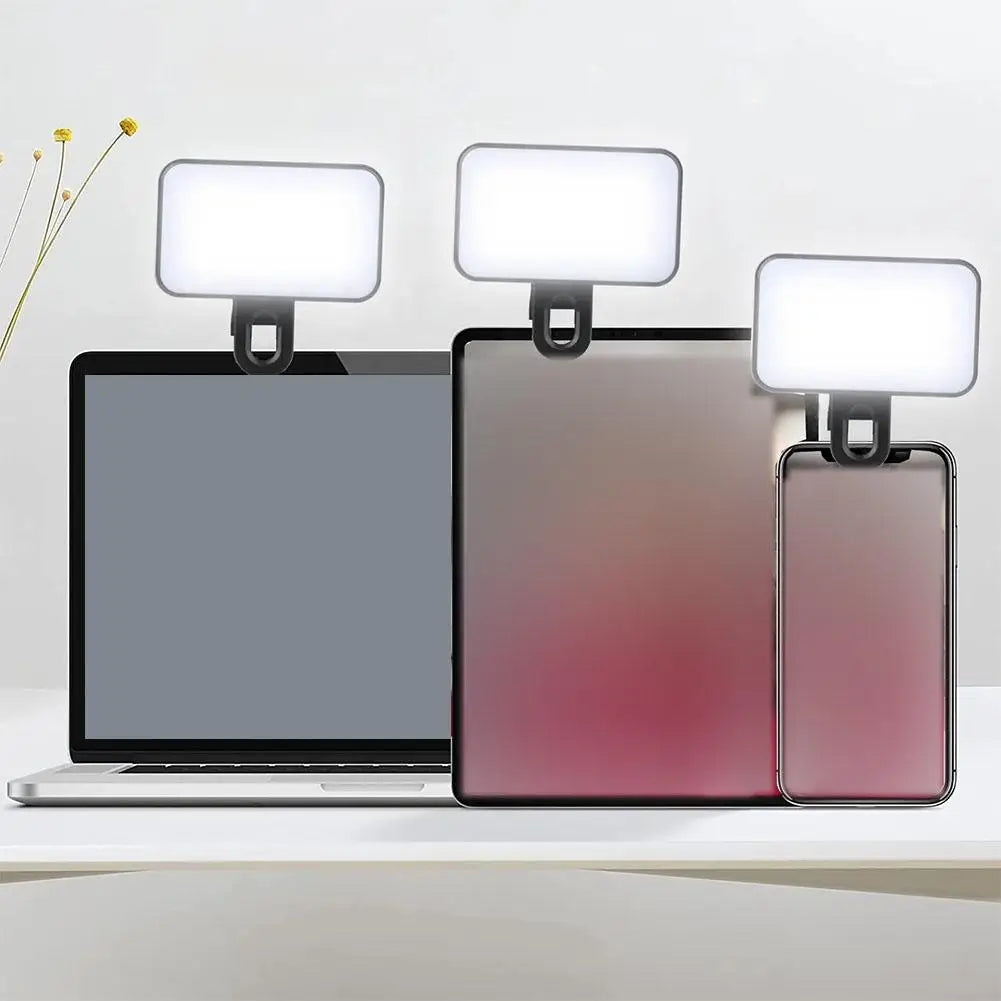 💡✨ "Your Pocket Glow-Up!" – Clip-On LED Selfie Light for Phone, Laptop, iPad & More!