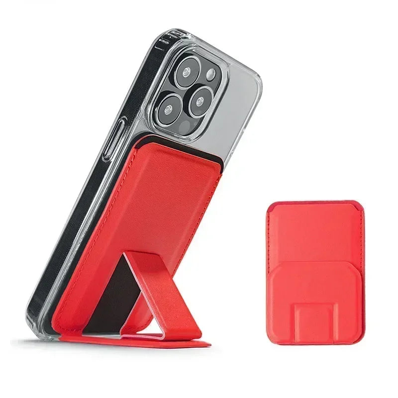Strong Magnetic Leather Wallet for MagSafe – Premium iPhone Accessory with Card Holder Stand!