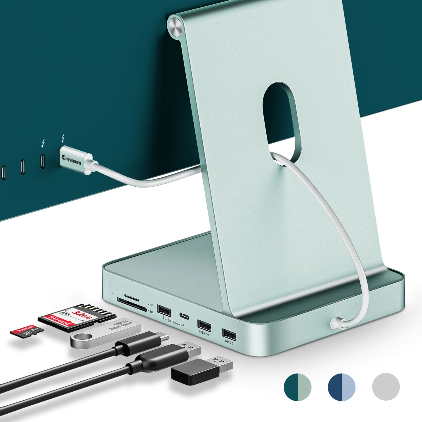🚀 Supercharge Your iMac – Minisopuru USB-C Hub with SSD Support (2021–2024 Models)