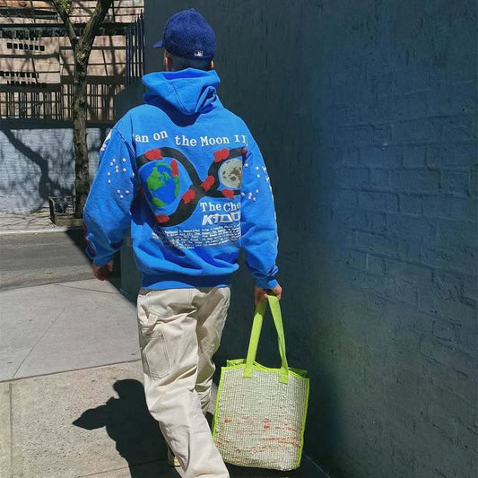 🚀 Bold Streetwear Vibes – Kanye West 3D Cartoon Fleece Hoodie 🔥