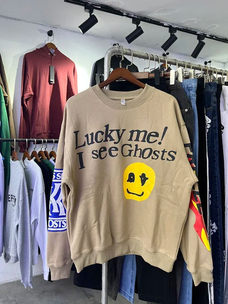❄️🔥 "Sunday Limit" Foam Print Kanye West-Inspired Sweatshirt