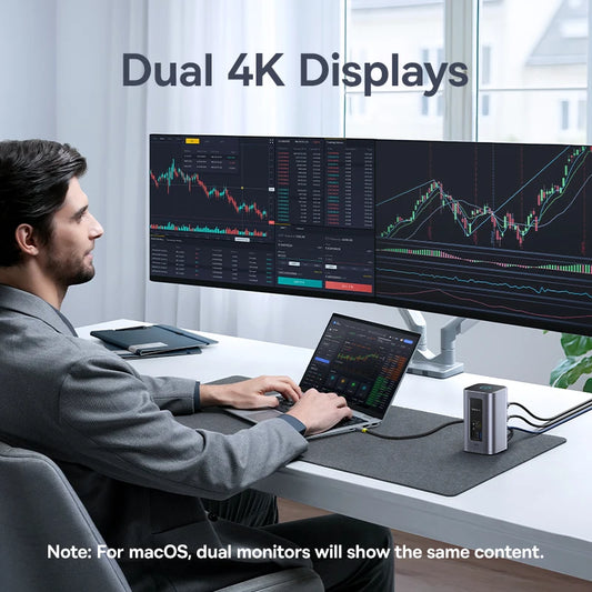 ⚡ Expand Your Power – Baseus 12-in-1 USB-C Hub with Dual 4K HDMI & 100W PD Docking Station