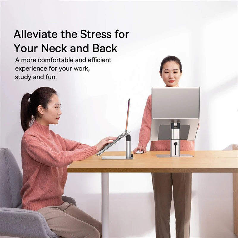 Baseus Foldable Aluminum Laptop Stand – Sleek, Adjustable, and Built for Productivity! 💻