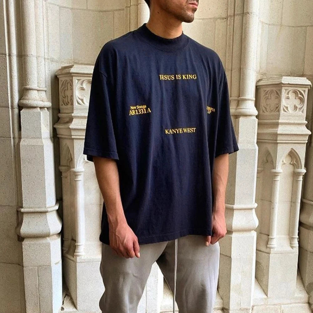 🔥 Frog Drift x Kanye West "Jesus Is King" Oversized Tee – Streetwear Meets Faith!