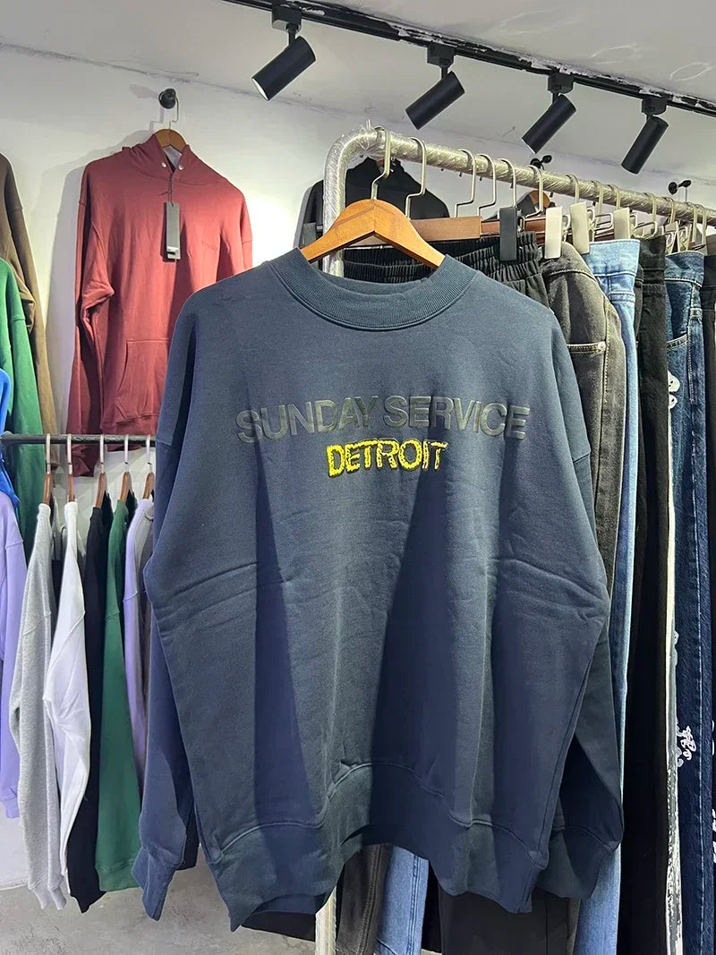 ❄️🔥 "Sunday Limit" Foam Print Kanye West-Inspired Sweatshirt
