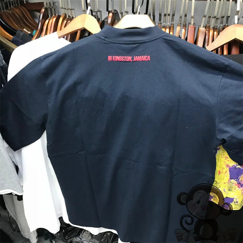 Kanye west T-shirt small round neck loose casual men's streetwear