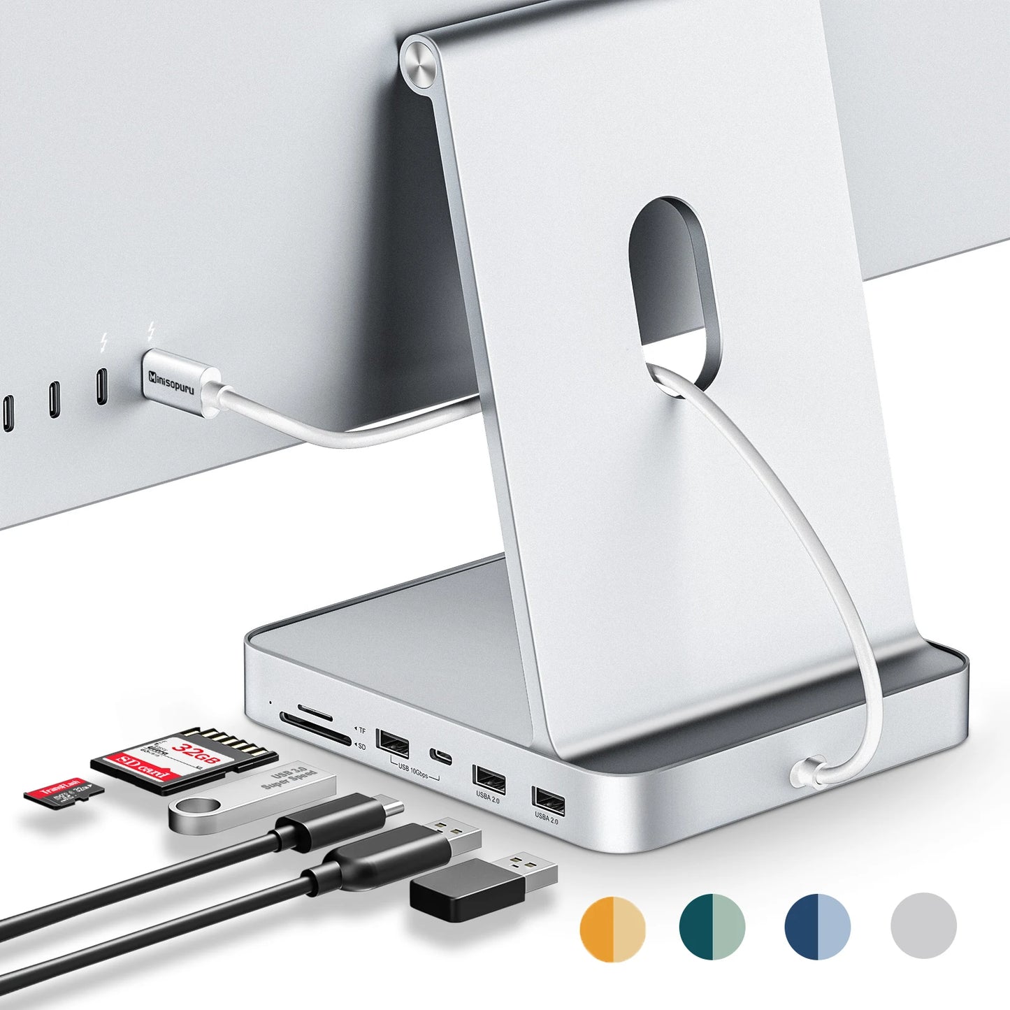 🚀 Supercharge Your iMac – Minisopuru USB-C Hub with SSD Support (2021–2024 Models)