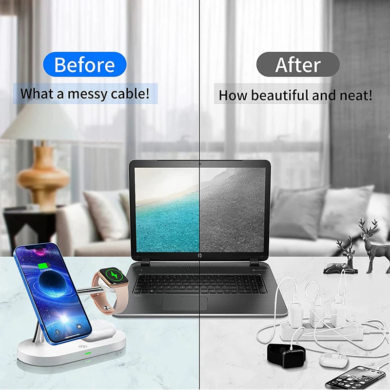 🔋 Charge Like Royalty — The Ultimate 3-in-1 Wireless Charger for Apple Lovers! 👑⚡