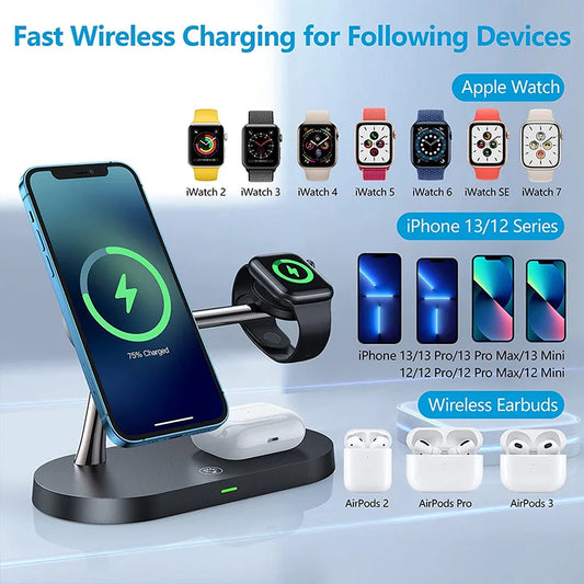 🔋 Charge Like Royalty — The Ultimate 3-in-1 Wireless Charger for Apple Lovers! 👑⚡