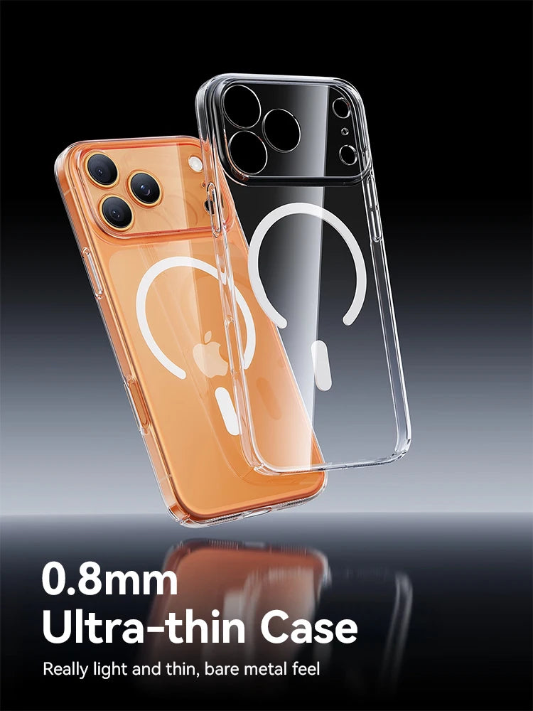 Joyroom Magnetic Case for iPhone 17/16 Pro Max – Anti-Yellow Transparent Cover