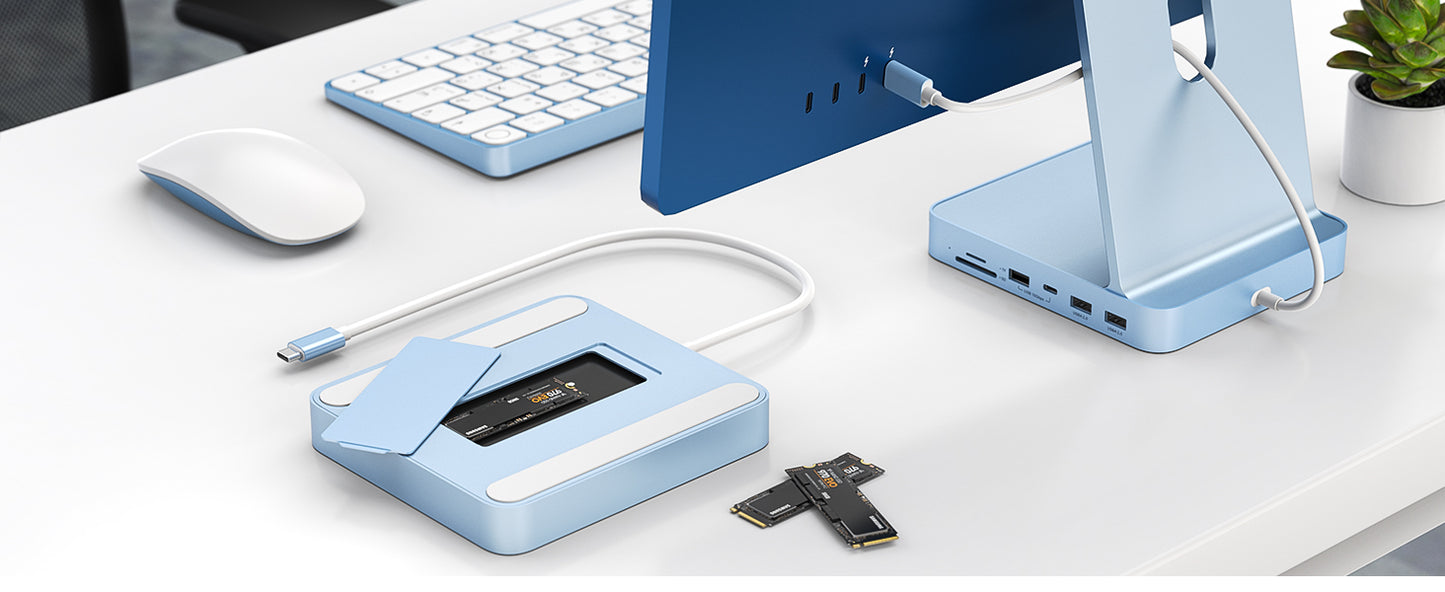🚀 Supercharge Your iMac – Minisopuru USB-C Hub with SSD Support (2021–2024 Models)