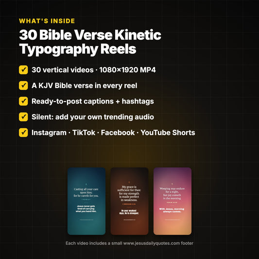 Kinetic Verses — 30 Bible Verse Reels