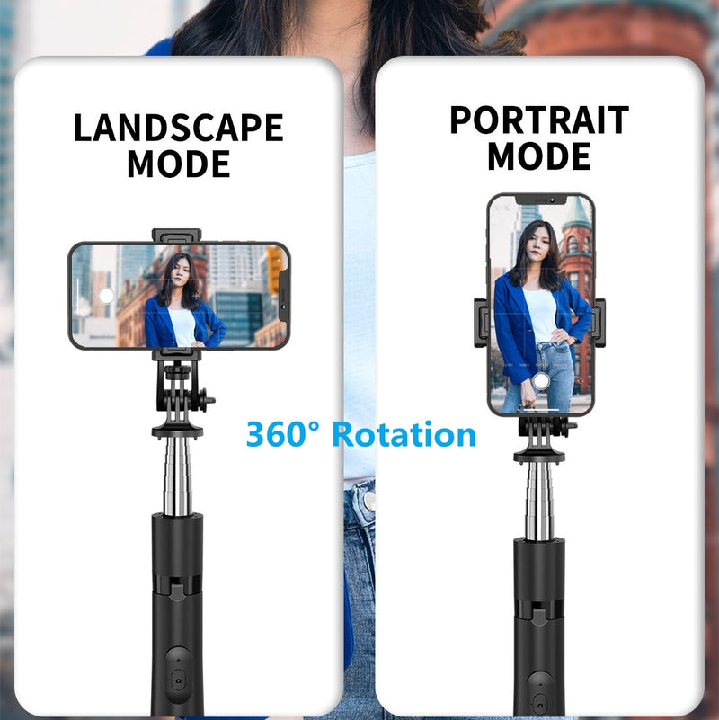 Roreta 2022 New wireless bluetooth selfie stick Foldable big tripod with Remote shutter For IOS Android