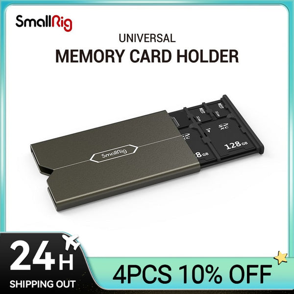 SmallRig Memory Card Case Holder Memory Card Storage Holder Anti-Shock Anti-Fall and Scratch DSLR Camera Rig 2832