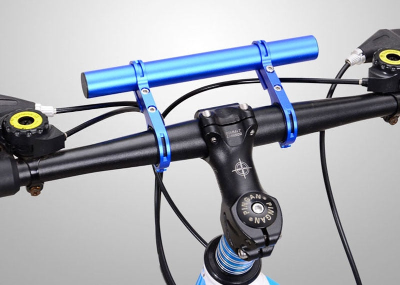 Aluminum Alloy Bicycle Handlebar Extender Mount Mountain MTB Bike Cycling Headlight Bracket Lamp Flashlight Holder Accessories