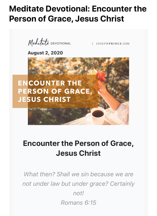 Encounter the Person of Grace, Jesus Christ
