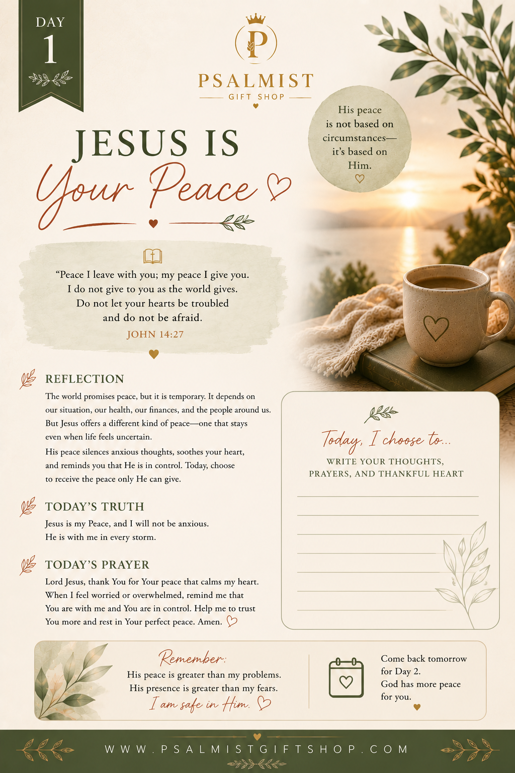 7-Day Peace in the Storm Devotional | Christian Digital Download