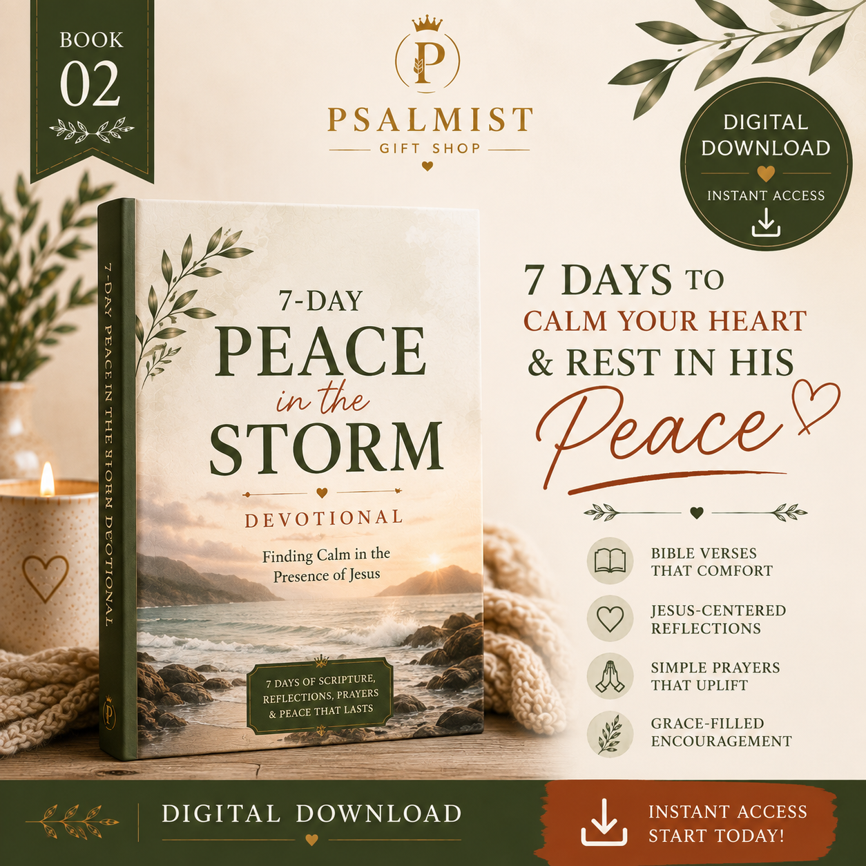 7-Day Peace in the Storm Devotional | Christian Digital Download