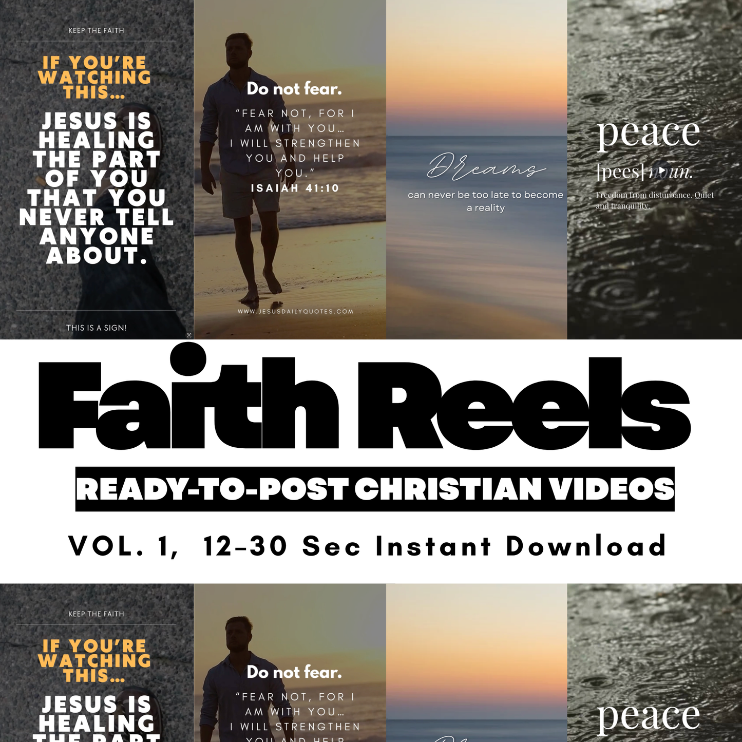 Faith Reels Pack | Christian Social Media Video Templates (12–30 Sec)