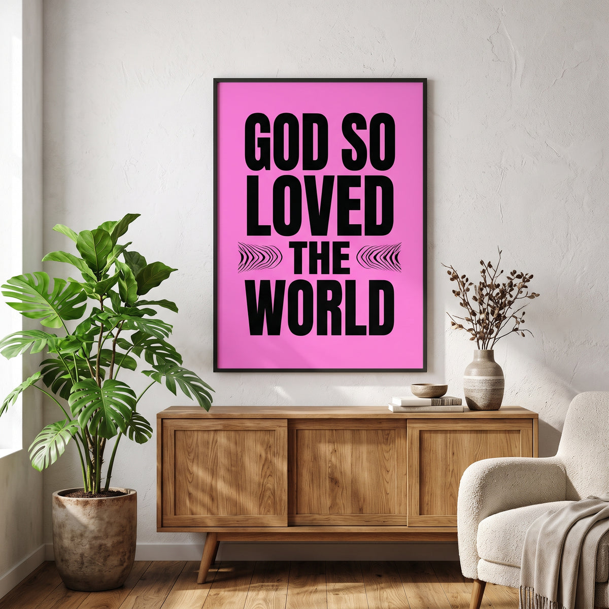 50 Minimalist Faith & Prayer Posters + Social Media Captions (Print & Web Ready)