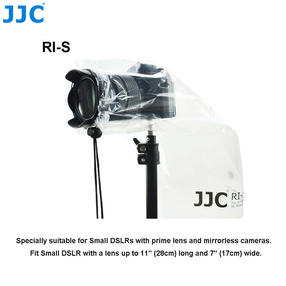 JJC 2 Pack Waterproof Camera Rain Cover Raincoat Protector for Canon Nikon Sony Panasonic DSLR Camera Rainproof Accessories