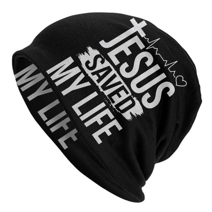 Custom Yeshua Jesus Christian Skullies Beanies Caps Unisex Winter Warm Knit Hat Adult Religion Faith Bonnet Hats Outdoor Ski Cap