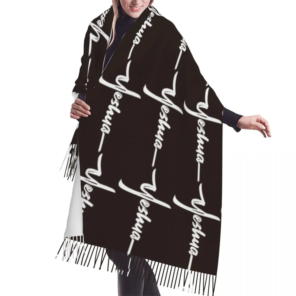 Stay Warm in Style: Jesus 'The Way, The Truth, The Life' Tassel Scarf