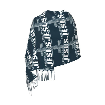 Stay Warm in Style: Jesus 'The Way, The Truth, The Life' Tassel Scarf