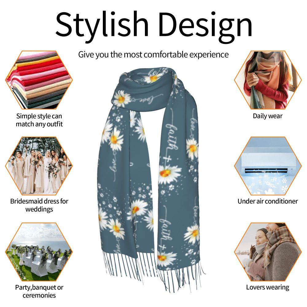 Stay Warm in Style: Jesus 'The Way, The Truth, The Life' Tassel Scarf