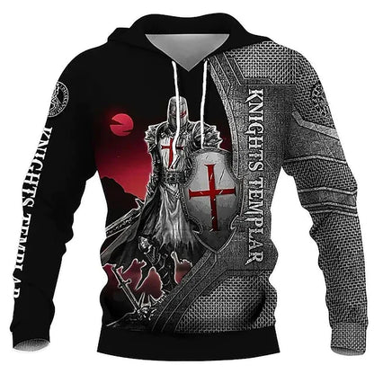 Knight Templar Armor Jesus Hoodie – Wear His Protection Boldly!