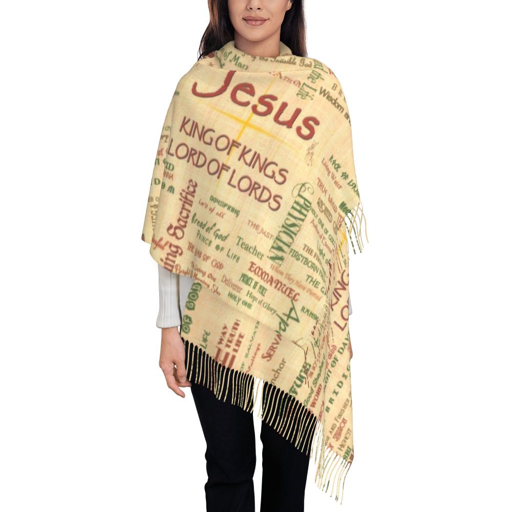 Wrap Yourself in Faith: Custom Jesus Bible Verse Tassel Scarf – Soft, Stylish, and Perfect for Winter!