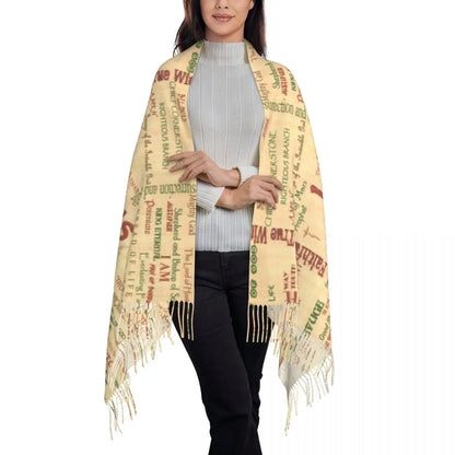 Wrap Yourself in Faith: Custom Jesus Bible Verse Tassel Scarf – Soft, Stylish, and Perfect for Winter!